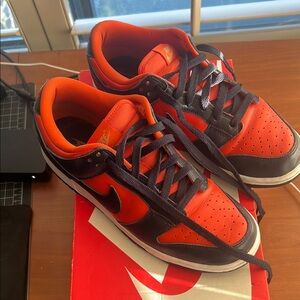 Nike Dunk Low in Bold Orange and Black